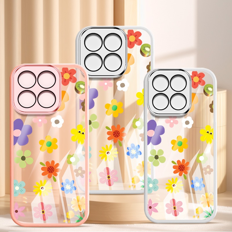 Ốp Điện Thoại Thời Trang YBD Cho Honor X7E X7D 400 Smart X6C X8C X5B X6A Plus X7C X6B X6S X6 X8 X8A X8B Honor 200 Phong Cách Mùa Hè Hoa Đầy Màu Sắc Thông Minh