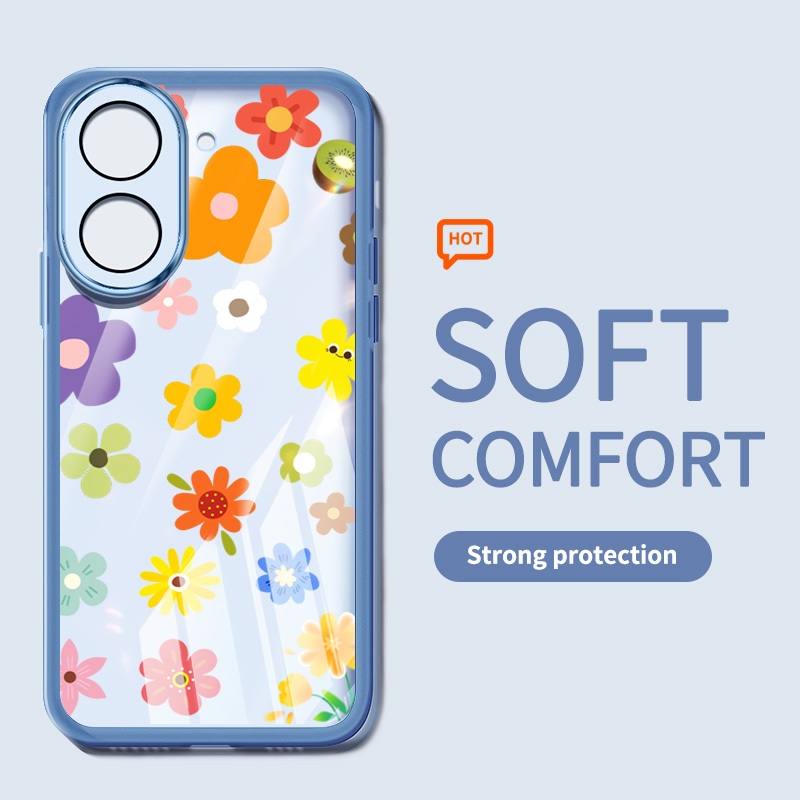 Ốp Điện Thoại Thời Trang YBD Cho Redmi A5 Turbo 4 Pro Xiaomi POCO F7 5G POCO C71 Phong Cách Mùa Hè Hoa Nhiều Màu Sắc