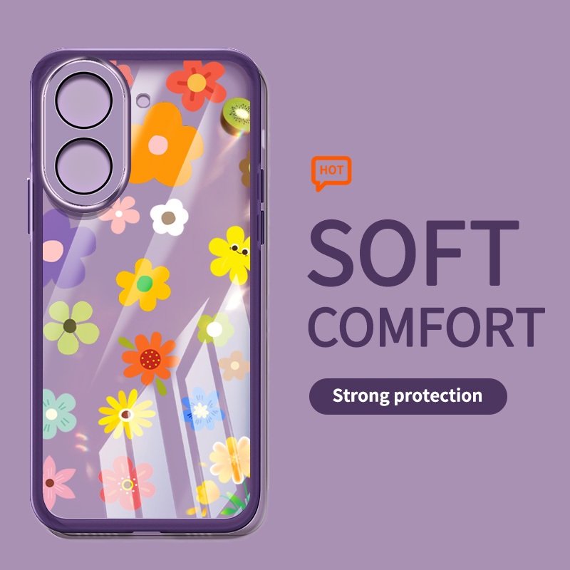 Ốp Điện Thoại Thời Trang YBD Cho Redmi A5 Turbo 4 Pro Xiaomi POCO F7 5G POCO C71 Phong Cách Mùa Hè Hoa Nhiều Màu Sắc