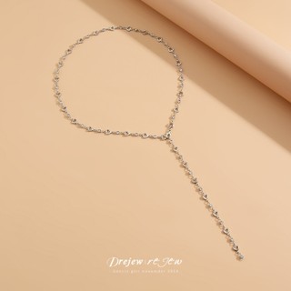 DREJEW Vòng cổ dài hình chữ Y thời trang thanh lịch Quà tặng trang sức nữ