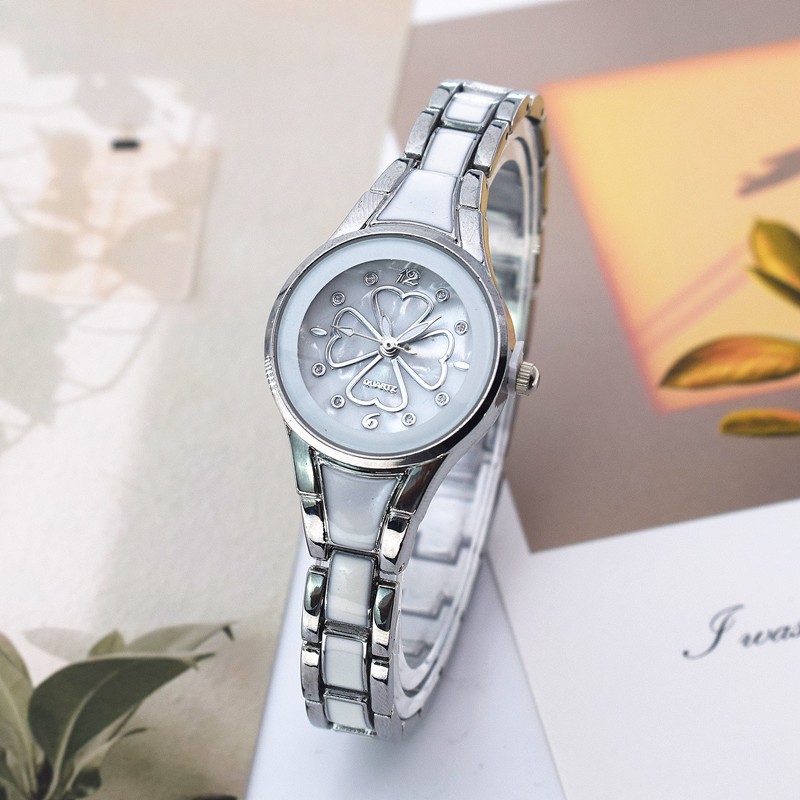 Đồng hồ hoa nữ thời trang Phiên bản Hàn Quốc Đồng hồ thạch anh giả gốm sứ nữ sinh viên