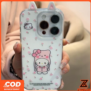 Ốp Lưng Cho Honor X5C X6D X8D X7C X9c X8c X6C X7D X9D X6 X6a x6b x7 x7a x8a x8b x9 x9a x9b 400 SMART 200 Hoa KT Mèo 3D Tai Chống Sốc TPU Vỏ Điện Thoại Di Động