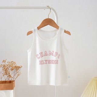 Áo vest không tay mùa hè của bé gái làm bằng cotton nguyên chất