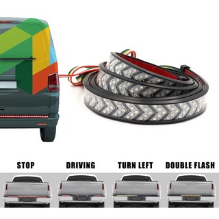 Màu Đỏ Vàng Xe Tải Đuôi Đèn LED Dải Ba Hàng 4 Chức Năng Với Lái Xe Phanh Bật Tín Hiệu Cho Xe Jeep Pickup SUV Dodge