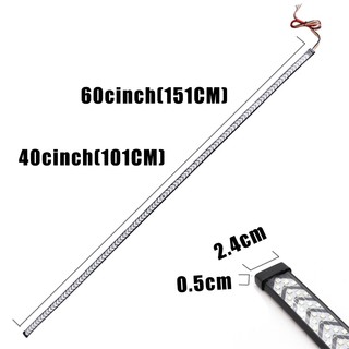 Màu Đỏ Vàng Xe Tải Đuôi Đèn LED Dải Ba Hàng 4 Chức Năng Với Lái Xe Phanh Bật Tín Hiệu Cho Xe Jeep Pickup SUV Dodge