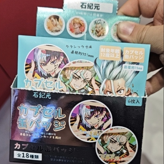 ANIME Dr. Stone Badge Blind Box Bác sĩ Hộp mù huy hiệu đá – Chân sưu tập ba chiều 75mm