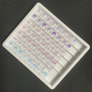Keycaps trong suốt GIÁ TRỊ đầy màu sắc 4 phím Kỹ năng đại lý R3 + R1 Cherry Profile Chất liệu PC cho bàn phím cơ