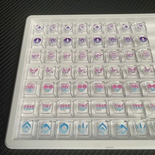 Keycaps trong suốt GIÁ TRỊ đầy màu sắc 4 phím Kỹ năng đại lý R3 + R1 Cherry Profile Chất liệu PC cho bàn phím cơ