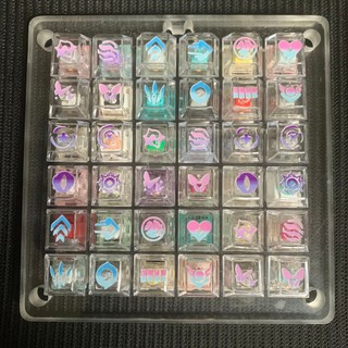 Keycaps trong suốt GIÁ TRỊ đầy màu sắc 4 phím Kỹ năng đại lý R3 + R1 Cherry Profile Chất liệu PC cho bàn phím cơ