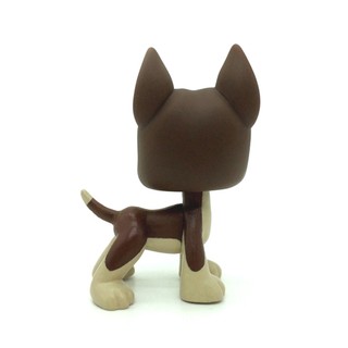Littlest Pet Shop LPS 817 Great Dane Dog Brown Chocolate STAR Blue Eyes Đồ chơi cho chó con