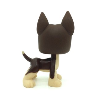 Bộ sưu tập cửa hàng thú cưng nhỏ nhất LPS 817 Great Dane Dog Brown Chocolate Dot Eyes Đồ chơi chó con
