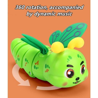 Diễn viên đóng thế điện xoay 360 con sâu bướm nhạc bò đồ chơi đom đóm