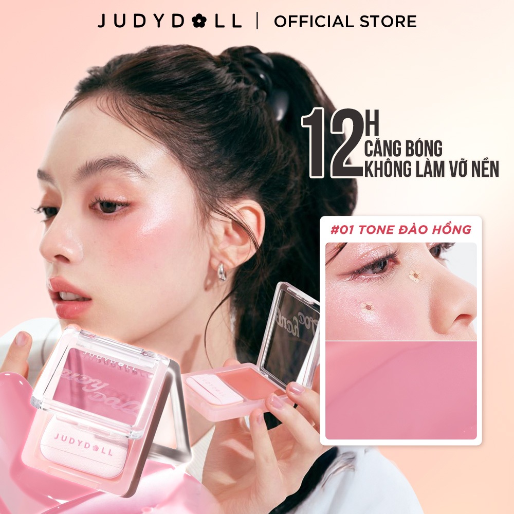Ảnh Má Hồng Kem JUDYDOLL Căng Bóng Lâu Trôi Mềm Mịn Chuẩn Màu Tự Nhiên Tạo Hiệu Ứng 3D Gloss 1