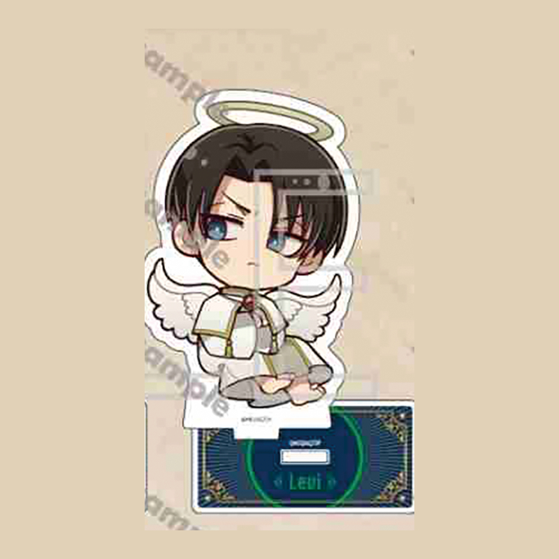Attack on Titan Fan Art Mini Café Chibi Acrylic Stand - Eren & Mikasa Angel / Demon Ver. Giới hạn