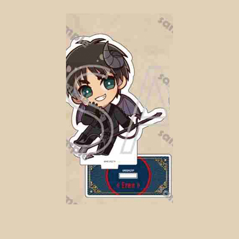 Attack on Titan Fan Art Mini Café Chibi Acrylic Stand - Eren & Mikasa Angel / Demon Ver. Giới hạn