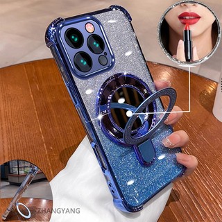 Ốp Lưng Cho Redmi 12 4G Vỏ Điện Thoại Mạ Điện flash Thẩm Mỹ Thiết Kế Mới Giá Đỡ Điện Thoại Có Hiệu Ứng Gương Silicon TPU Mềm