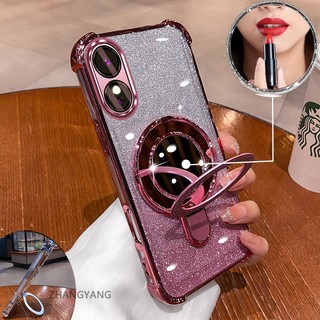 Ốp Lưng Cho OPPO reno 8T 4G reno 8T 5G Thẩm Mỹ flash Mạ Điện Ốp Lưng Điện Thoại Thiết Kế Mới Giá Đỡ Điện Thoại Có Hiệu Ứng Gương Silicon TPU Mềm