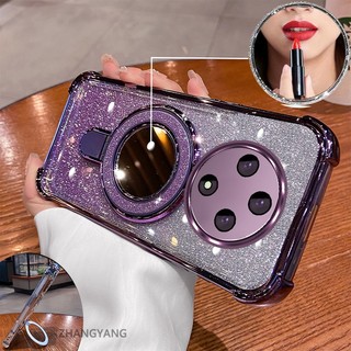 Ốp Lưng Cho OPPO reno 12F 5G Vỏ Điện Thoại Mạ Điện flash Thẩm Mỹ Thiết Kế Mới Giá Đỡ Điện Thoại Có Hiệu Ứng Gương Silicon TPU Mềm