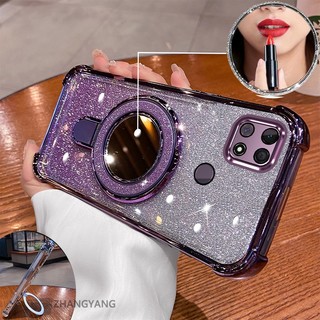 Ốp Lưng Cho Poco C40 Thẩm Mỹ flash Mạ Điện Ốp Lưng Điện Thoại Thiết Kế Mới Giá Đỡ Điện Thoại Có Hiệu Ứng Gương Silicon TPU Mềm