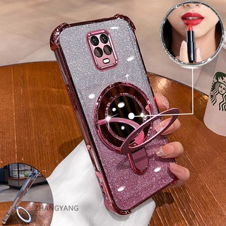 Ốp Lưng Cho Redmi note 9s note 9 Pro Thẩm Mỹ flash Mạ Điện Ốp Lưng Điện Thoại Thiết Kế Mới Giá Đỡ Điện Thoại Có Hiệu Ứng Gương Silicon TPU Mềm