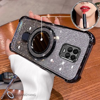 Ốp Lưng Cho Redmi note 9s note 9 Pro Thẩm Mỹ flash Mạ Điện Ốp Lưng Điện Thoại Thiết Kế Mới Giá Đỡ Điện Thoại Có Hiệu Ứng Gương Silicon TPU Mềm