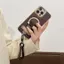 Thời Trang Sang Trọng Da Dây Đeo Cổ Tay Bao Da Cho iPhone 16 Pro Max Vỏ Điện Thoại iPhone 16 15 14 13 12 11 Pro Max 13Mini 14Plus XSMAX XR Vỏ Đeo Ngang Chống Sốc