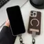 Thời Trang Sang Trọng Da Dây Đeo Cổ Tay Bao Da Cho iPhone 16 Pro Max Vỏ Điện Thoại iPhone 16 15 14 13 12 11 Pro Max 13Mini 14Plus XSMAX XR Vỏ Đeo Ngang Chống Sốc