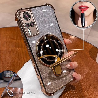 Ốp Lưng Dành Cho vivo Y51 Y51A Y31 Y51s Y53s Vỏ Điện Thoại Mạ Điện flash Thẩm Mỹ Thiết Kế Mới Giá Đỡ Điện Thoại Có Hiệu Ứng Gương Silicon TPU Mềm