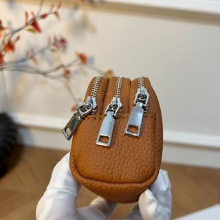 Ví nữ thời trang da thật chính hãng Ví đựng tiền xu dây kéo ba lớp
