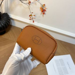 Ví nữ thời trang da thật chính hãng Ví đựng tiền xu dây kéo ba lớp
