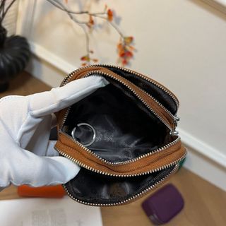 Ví nữ thời trang da thật chính hãng Ví đựng tiền xu dây kéo ba lớp