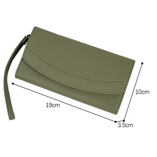 Thời Trang Mới Lớp Đầu Tiên Da Bò Ví Dài Nữ Đa Năng Da Thật Chính Hãng Đựng Thẻ Ví Đựng Tiền Xu + Hộp Quà Tặng