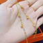 Lắc chân nữ titan không gỉ mạ vàng 24k thiết kế hoa văn cỏ 4 lá thời trang trẻ trung