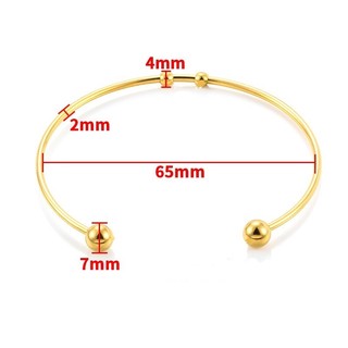 Vòng tay hạt bằng thép không gỉ Vòng tay vàng Phụ kiện trang sức cho bé gái