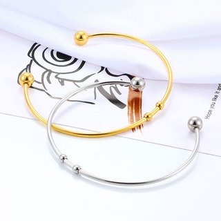 Vòng tay hạt bằng thép không gỉ Vòng tay vàng Phụ kiện trang sức cho bé gái