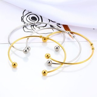 Vòng tay hạt bằng thép không gỉ Vòng tay vàng Phụ kiện trang sức cho bé gái
