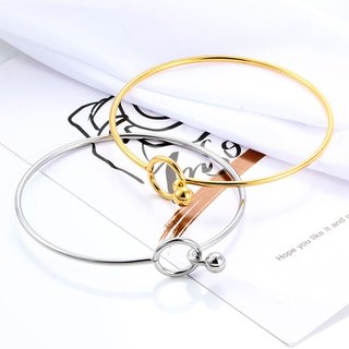 Vòng tay khóa hạt bằng thép không gỉ Vòng tay vàng Thời trang Quà tặng trang sức sang trọng