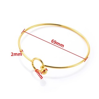 Vòng tay khóa hạt bằng thép không gỉ Vòng tay vàng Thời trang Quà tặng trang sức sang trọng