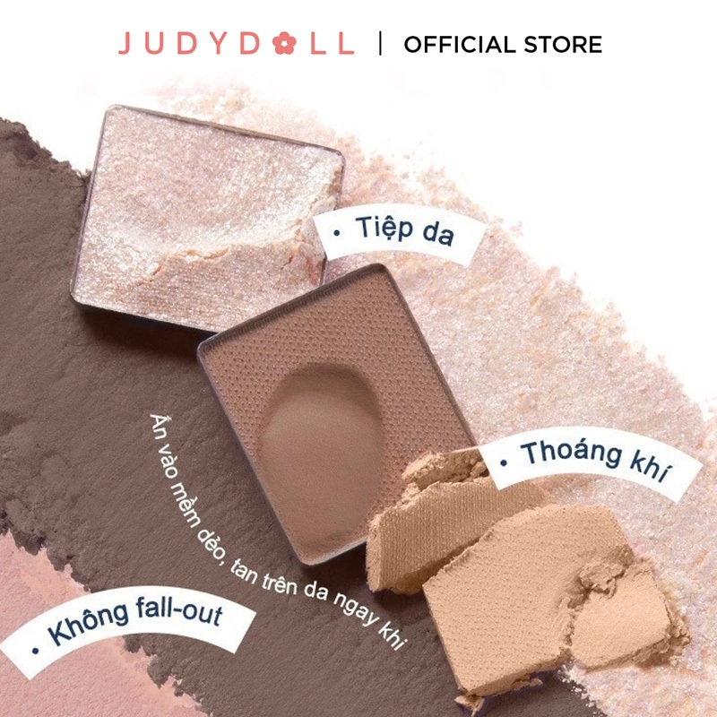 Ảnh Phấn Mắt 7 Màu JUDYDOLL 8.5g Đa Năng Hiệu Ứng Nhũ Siêu Lấp Lánh Mịn Lì Dễ Tán Bền Màu Lên Màu Chuẩn 3