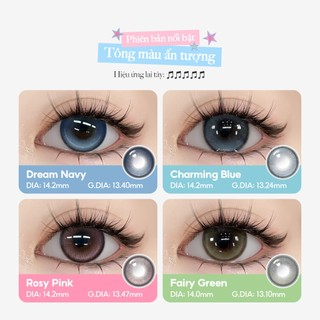 Kính áp tròng Kilala màu nâu CozyHazel/BrightAmber/MysticGrey/RosyPink  lens cận 6 tháng DIA 14.2mm có độ (0-7) 1 cặp