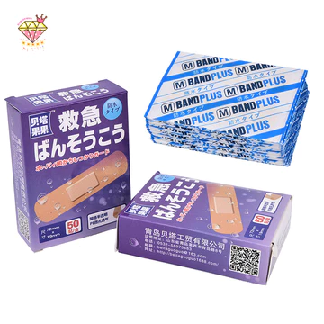[DIAMONDWIND] Hộp băng vết thương không thấm nước dùng một lần với 50 miếng dán vết thương và băng y tế sơ cứu vết thương VN