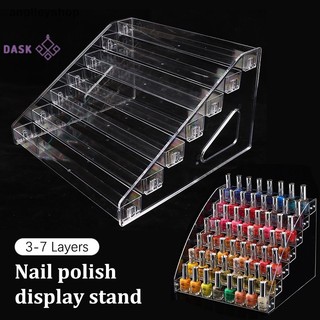 DASK Giá đỡ màn hình sơn móng tay 3 / 4 / 5 / 6 / 7 lớp Giá trưng bày mỹ phẩm trong suốt Giá đỡ hộp đựng chai đựng đồ [vn]