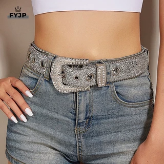 [FYJP] Người lớn thắt lưng kim cương giả cho trang phục Dây thắt lưng kim cương pha lê Thắt lưng kiểu Goth [vn]