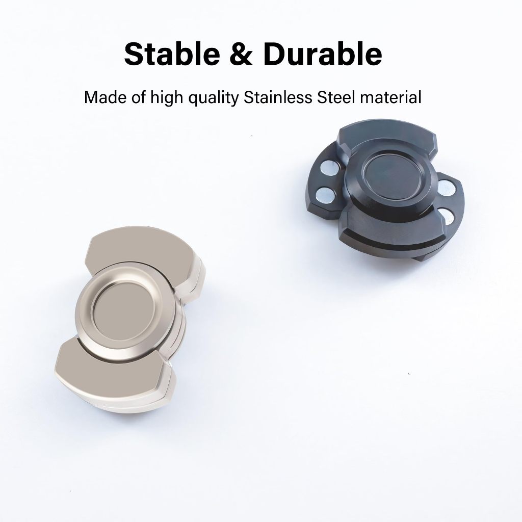 Đồ chơi để bàn 3 trong 1 cho người lớn: Metal Slider / Spinner / Haptic Clicker - Hợp kim kẽm, Đen (giảm lo âu, giảm căng thẳng)