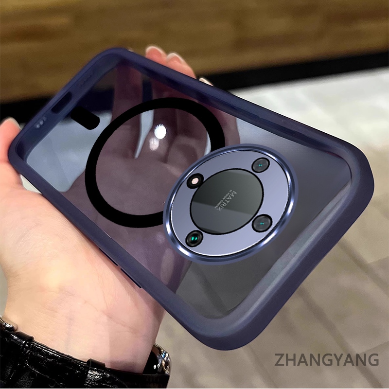 Ốp Điện Thoại Cho Honor X9A X9B X9 Vỏ Điện Thoại Silicon Trong Suốt Chống Rơi Thẩm Mỹ Vòng Hút Từ Tính Thiết Kế Mới Đơn Giản TPU Bảo Vệ