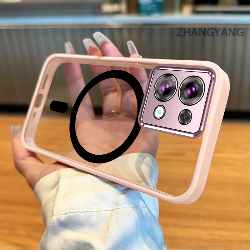 Ốp Lưng Điện Thoại Redmi note 13 note 13 Pro Silicon Trong Suốt Chống Rơi Vỏ Điện Thoại Thẩm Mỹ Vòng Hút Từ Tính Thiết Kế Mới Đơn Giản TPU Bảo Vệ