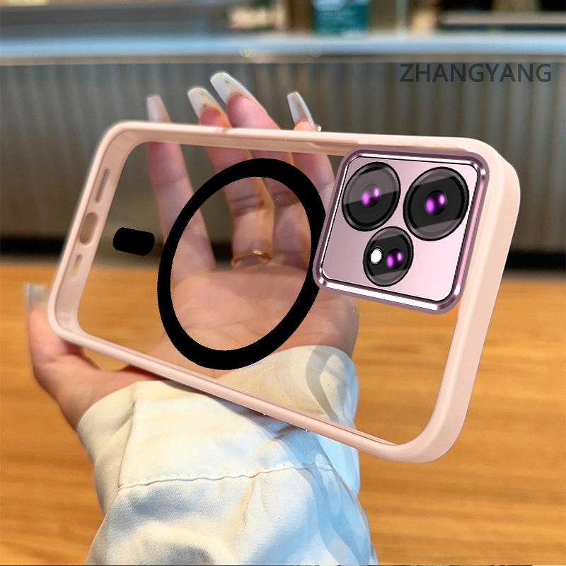 Ốp Lưng Điện Thoại Realme NEO 7 Silicon Trong Suốt Chống Rơi Vỏ Điện Thoại Thẩm Mỹ Vòng Hút Từ Tính Thiết Kế Mới Đơn Giản TPU Bảo Vệ