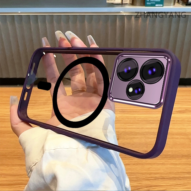 Ốp Lưng Điện Thoại Realme NEO 7 Silicon Trong Suốt Chống Rơi Vỏ Điện Thoại Thẩm Mỹ Vòng Hút Từ Tính Thiết Kế Mới Đơn Giản TPU Bảo Vệ