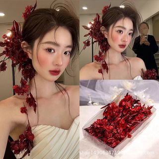 Kẹp Tóc Ngọc Trai & Hoa Cúc - Bộ Phụ Kiện Hanfu Có Thể Tháo Rời Cho Cô Dâu / Cosplay (Thiết Kế Chống Thấm Nước)