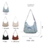 -Túi đeo vai Nylon Hàn Quốc phong cách mới, thời trang giản dị, phù hợp với mọi phong cách, đa năng Thiết kế xếp ly cỡ lớn dành cho nữ hợp thời trang
